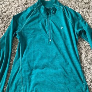 Teal Athletic Quarter Zip-Up